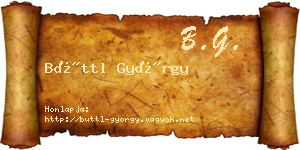 Büttl György névjegykártya